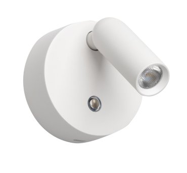 ETH Wispo - wandleuchte - wiederaufladbar per USB-Kabel - Ø 9,5 x 3 cm - 3W dimmbare LED inkl. - weiß