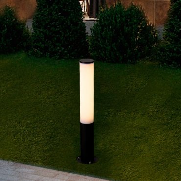Nova Luce Tube - Gartenpfosten - Ø 13 x 60 cm - 14W LED inkl. - IP54 - Sand schwarz