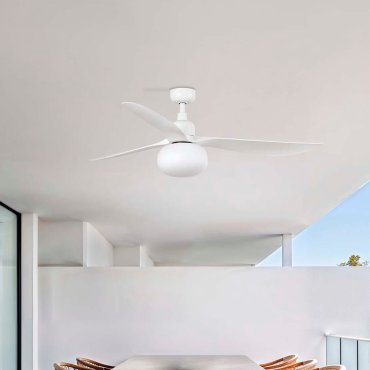 Faro Outwood L - deckenventilator mit licht - Ø 150 cm - IP44 - matt weiß