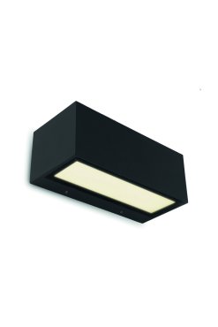Lutec Gemini - Außenwandleuchte - 22 x 10 x 8 cm - 21W LED inkl - IP54 - schwarz - warmweiß