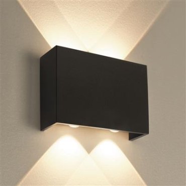 Projectlight Helmut - Wandleuchte - 8 x 4 x 12,5 cm - 7W dimmbare LED inkl. - schwarz