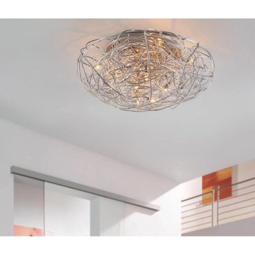 Artdelight Draga - Deckenleuchte - Ø 20 cm - 3 x 20W Halogen inkl. - Stahl matt