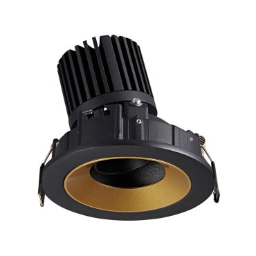 VK Lighting Chonefto - Einbaustrahler - Ø 115 mm, 105 mm Einbaumaß - 12W LED inkl. - schwarz/gold