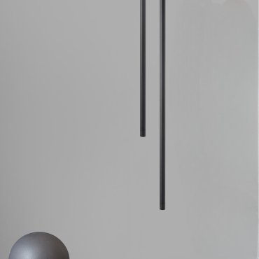 AUSSTELLUNGSSTÜCK - Nova Luce Elettra - Pendelleuchte - Ø 1,5 x 200 cm - 5W LED inkl. - Sand schwarz