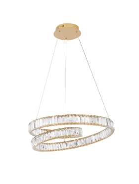 Nova Luce Conceto - pendelleuchte - Ø 60 x 120 cm - 50W dimmbare LED inkl. - gold