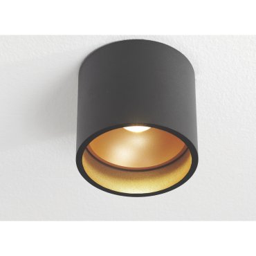 Artdelight Orleans - Deckenleuchte - Ø 11 x 10 cm - 7W dimmbare LED inkl - schwarz und gold
