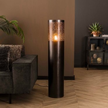 Vico Cylinder Nickel - Stehleuchte - Ø 25 x 120 cm - schwarzes Nickel
