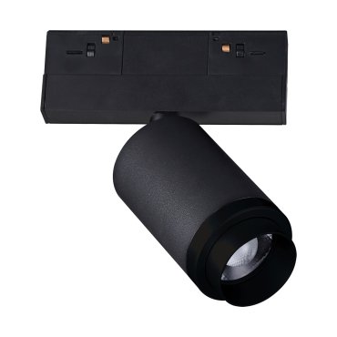 AUSSTELLUNGSSTÜCK - VK Lighting Kona - Magnetisches Schienensystem - Schienenspot mit Zoom - 13,9 x 6,1 x 15,3 cm - 10W LED inkl - 1-10V dimmbar - schwarz