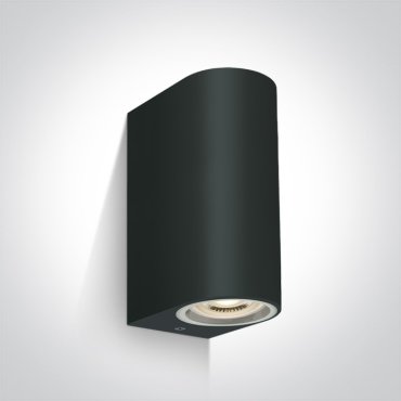 ONE Light GU10 Outdoor Cylinder Lights - Außenwandleuchte - 9 x 7 x 16 cm - IP65 - schwarz