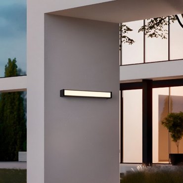 Nova Luce Nova - Außenwandleuchte - 50 x 9 x 6,5 cm - 21W LED inkl. - IP65 - dunkel anthrazit