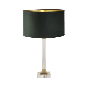 Searchlight Scarborough - Tischleuchte - Ø 40 x 67 cm - Messing, Gold und Grün