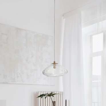 Nova Luce King - Hängeleuchte - Ø 26 x 200 cm - gold und transparent