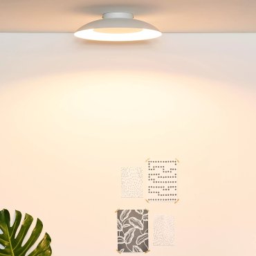 Lucide Foskal - Deckenleuchte - Ø 34,5 x 7,3 cm - 12W LED inkl - weiß