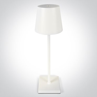 ONE Light Portable Trendy Light - wiederaufladbare Tischleuchte - Ø 11 x 38 cm - 3.5W dimmbare LED inkl. - RGB - IP54 - weiß