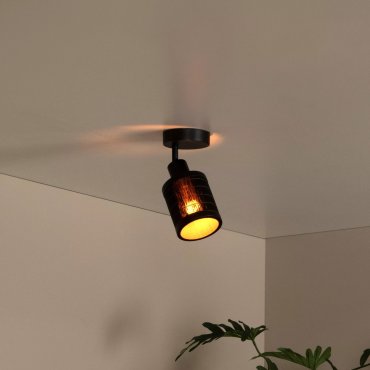 Lucide Tagalog - Wandspot - Ø 10 x 23 cm - schwarz