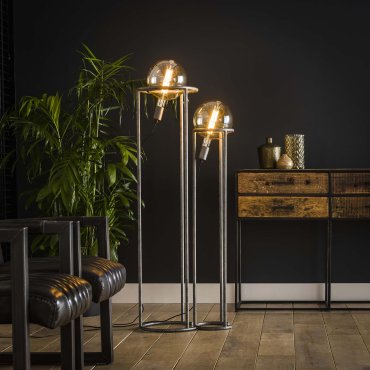 Vico Match - Stehleuchte - 43 x 30 x 120 cm - Altsilber