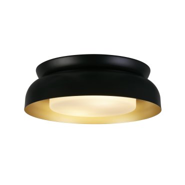 Searchlight Kendal - Deckenleuchte - Ø 37 x 12 cm - schwarz und gold