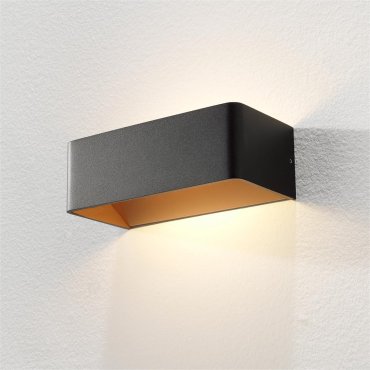 Artdelight Mainz - Wandleuchte - 20 x 10 x 7 cm - 2 x 3W dimmbare LED inkl - schwarz und gold