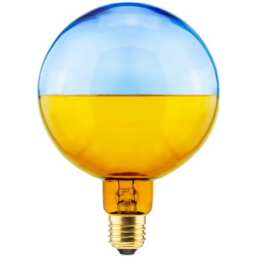 Segula LED-Lampe - 2Tone - Ø 12,7 x 18 cm - E27 - 5W dimmbar - 1900K - amber und blau