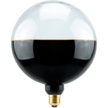 Segula LED-Lampe - 2Tone Globe - Ø 18,8 x 24,5 cm - E27 - 6W dimmbar - 1900K - schwarz und transparent