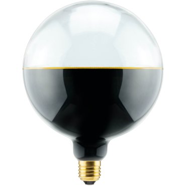 Segula LED-Lampe - 2Tone Globe - Ø 14,5 x 21 cm - E27 - 6W dimmbar - 1900K - schwarz und transparent