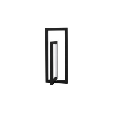 Nova Luce Zesiro - Tischleuchte - 17 x 17 x 42 cm - 12W dimmbare LED inkl. - schwarz