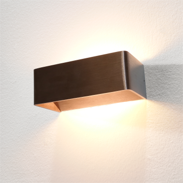 Artdelight Mainz - Wandleuchte - 20 x 10 x 7 cm - 2 x 3W dimmbare LED inkl - gebürstete Bronze