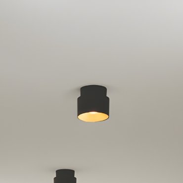 Nordlux Torone - Aufbaustrahler - Ø 13,6 x 10,6 cm - schwarz mit gold