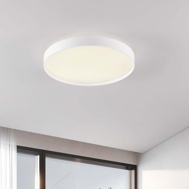 Nova Luce Roi - Deckenleuchte - Ø 50 x 8,5 cm - 48W dimmbar LED inkl. - Sand Weiß