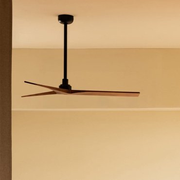 Faro Klim M - Deckenventilator - Ø 125 cm - matt schwarz und dunkle walnuss