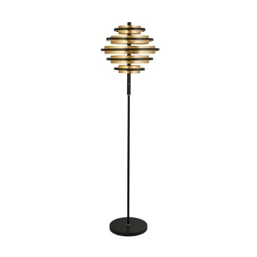 Searchlight Hive - Stehleuchte - Ø 40 x 148 cm - 37W dimmbare LED inkl - schwarz und gold
