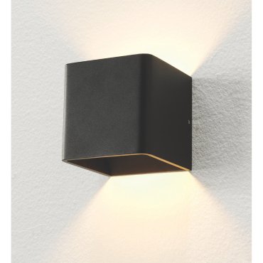 Artdelight Fulda - Wandleuchte - 10 x 10 x 10 cm - 6W dimmbare LED inkl. - schwarz