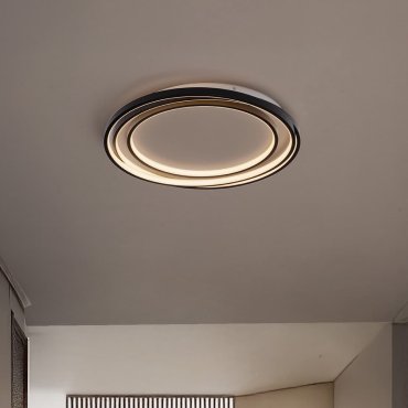 Nova Luce Arbor - Deckenleuchte - 54 x 50 x 8 cm - 33W dimmbar LED inkl. - matt schwarz