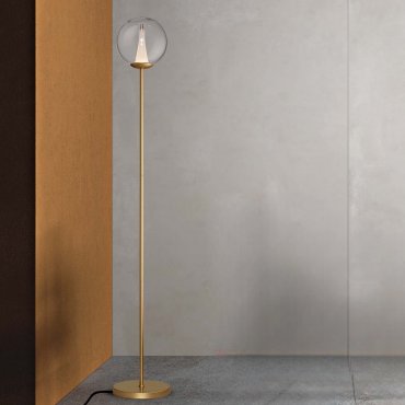Nova Luce Galeo - Stehlampe - Ø 22 x 162 cm - 7W dimmbar LED inkl. - Sandgold