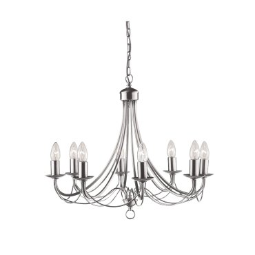Searchlight Maibaum - Kronleuchter - Ø 60 x 100 cm - satiniert silber