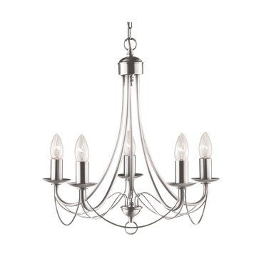 Searchlight Maibaum - Kronleuchter - Ø 46 x 100 cm - satiniert silber