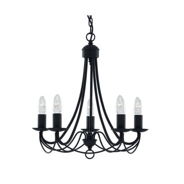 Searchlight Maibaum - Kronleuchter - Ø 46 x 100 cm - schwarz