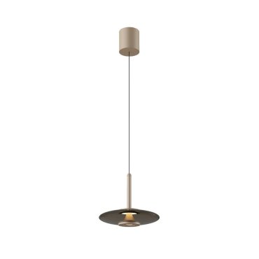Artdelight Madison – pendelleuchte – Ø 22 x 200 cm – 11W dimmbares LED inklusive – IP20 – champagner und kaffee