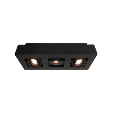 Artdelight Bosco - Aufbaustrahler 3L - 36 x 14 x 8,6 cm - schwarz