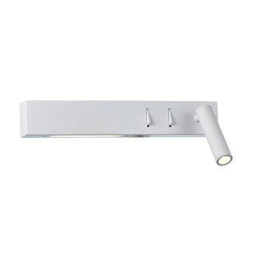 VK Lighting Bar - Wandleuchte mit Leselicht rechts - 30 x 17 x 5 cm - 3W + 6W LED inkl. - weiß