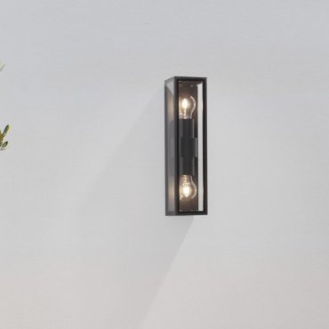 Nova Luce Regina - Außenwandleuchte - 8,6 x 25,8 x 9 cm - IP65 - dunkel anthrazit