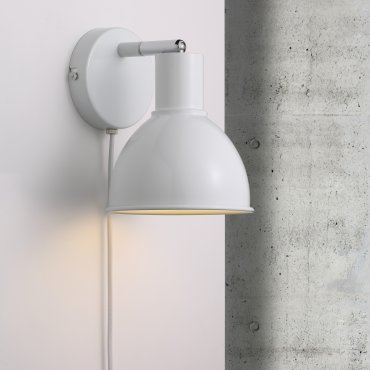 Nordlux Pop 16 - Wandleuchte mit Schalter - 15,5 x 19 x 20 cm - weiß