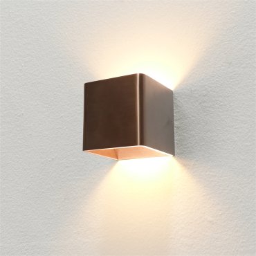 Artdelight Fulda - Wandleuchte - 10 x 10 x 10 cm - 6W dimmbare LED inkl. - Bronze gebürstet