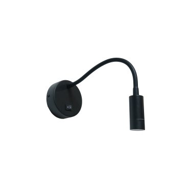 Artdelight Flexi-C - Wandleuchte mit Schalter - Ø 10 x 34 cm - 3W LED inkl. - schwarz