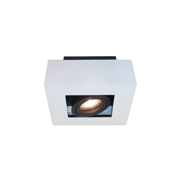 Artdelight Bosco - Aufbaustrahler 1L - 14 x 14 x 8,6 cm - weiß und schwarz