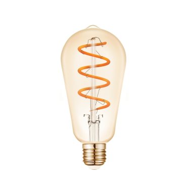 VK Lighting Glühlampe - Ø 6,4 x 14 cm - E27 - 5W dimmbar - 2200K - amber
