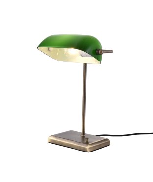 Artdelight Oxford - tischlampe - 17,5 x 26 x 37 cm - bronze und grün