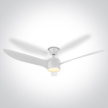 ONE Light White Body - Deckenventilator mit Licht und Fernbedienung - Ø 132 x 35 cm - 22W LED inkl. - weiß