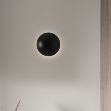 Nova Luce Iona - wandleuchte - Ø 12,5 x 5 cm - 3W LED inkl. - Sand Schwarz