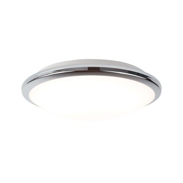 Searchlight Bathroom Flush - Badezimmer-Deckenleuchte - Ø 30 x 8,5 cm - 12W dimmbare LED inkl - IP44 - Chrom